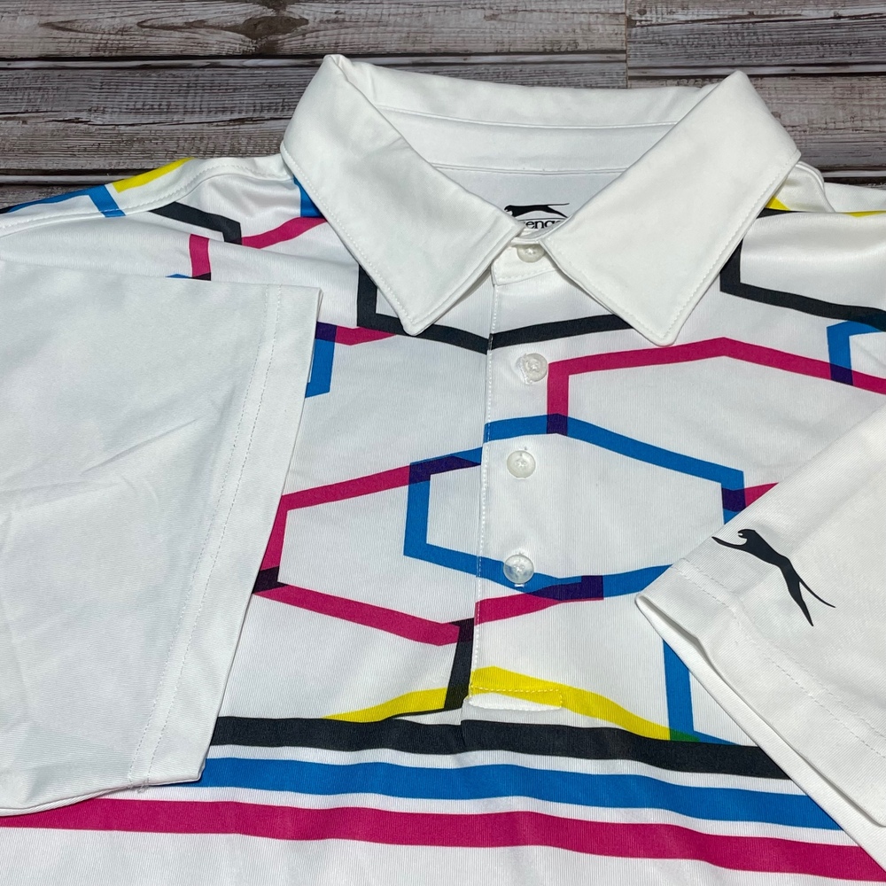 Slazenger‎ Golf Polo White Design Men's Size XXL